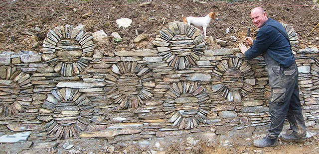 Mark building bespoke Cornish Stone Wall