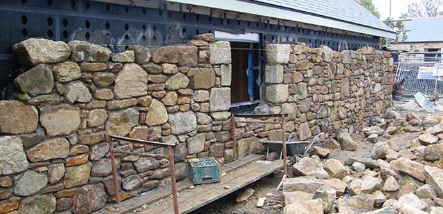 new Cornish Stonework on house front